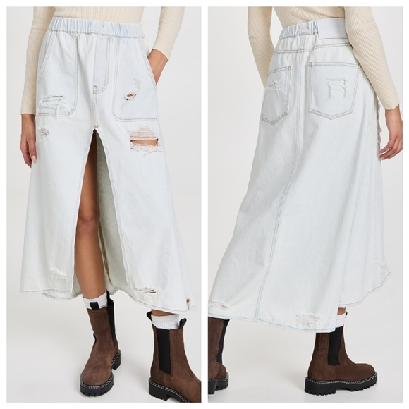 One Teaspoon Dresses & Skirts - NWT One Teaspoon Shabby Bel Air Blue Maxi Denim Jean Skirt